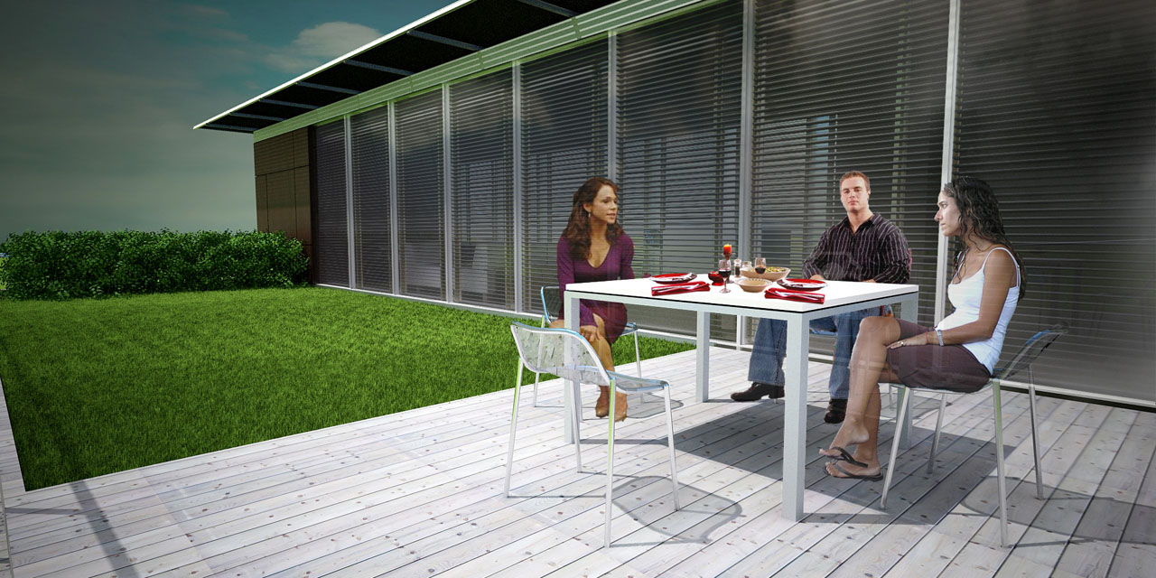 2011年Solar Decathlon University of Tennessee Living Light外部渲染