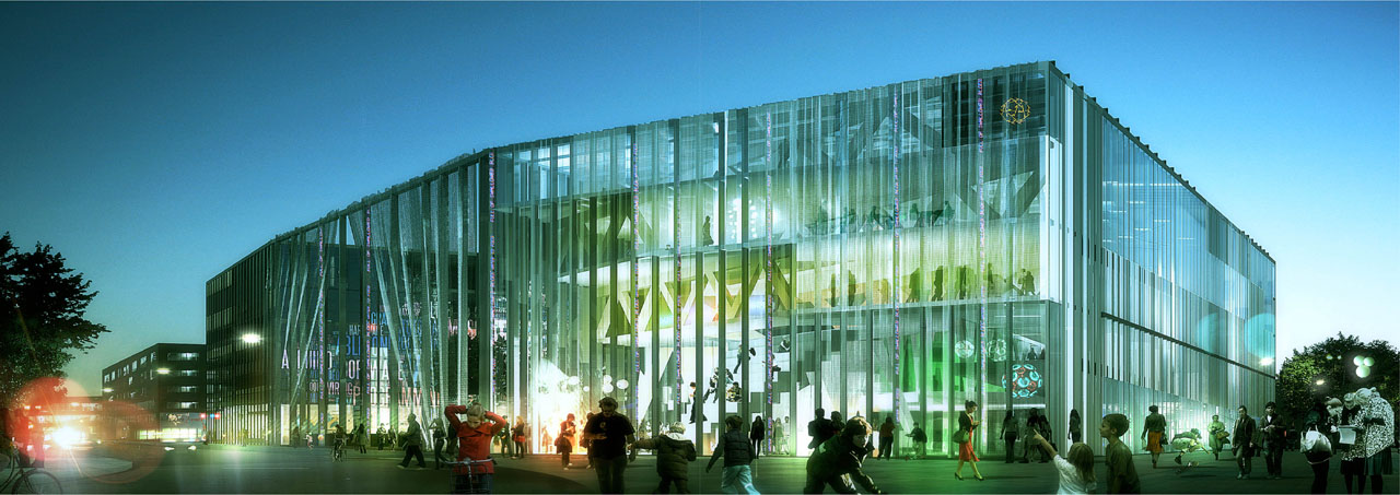 在该KU.BE或文化和运动家在哥本哈根的外观呈现由娴熟和MVRDV