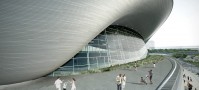 2012年伦敦奥运会：游泳中心由扎哈·哈迪德效果图|信用：扎哈·哈迪德