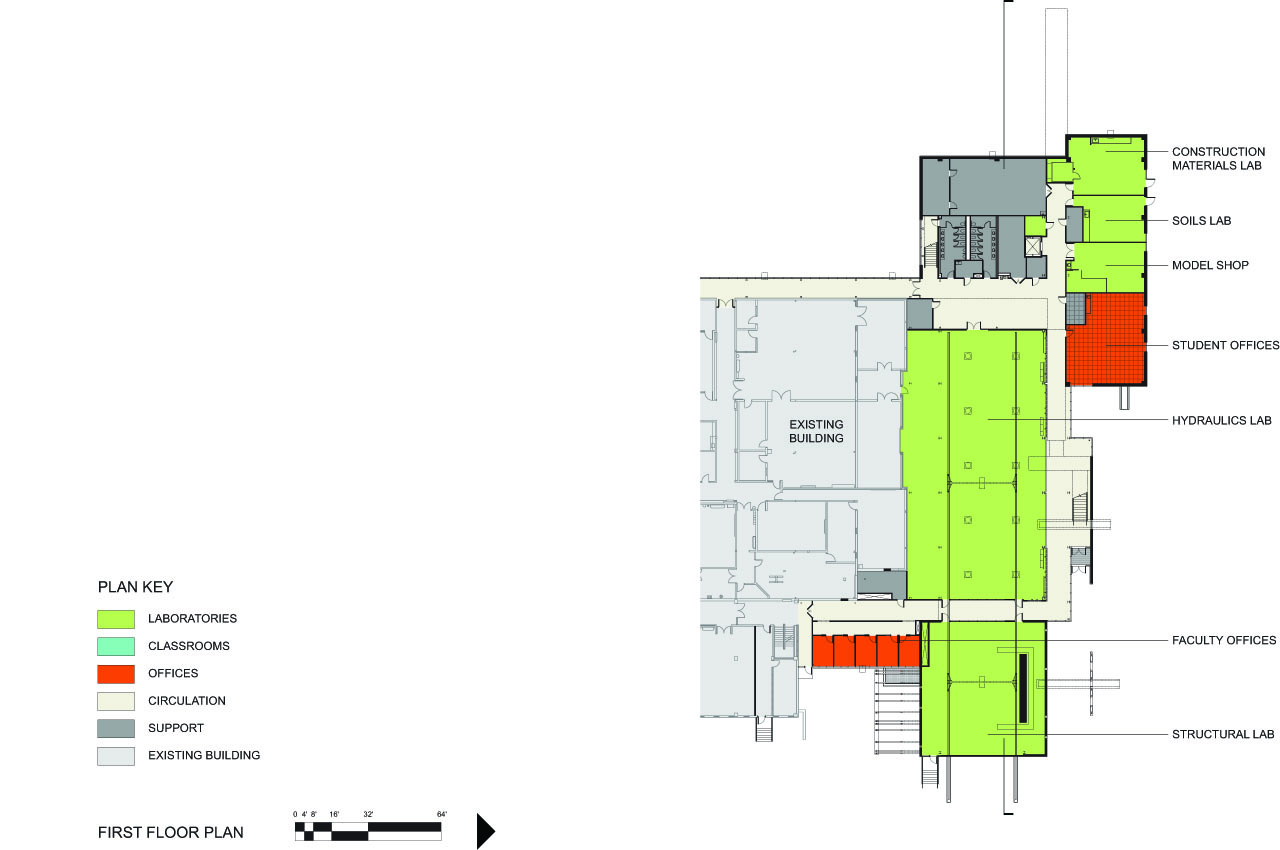由Ross Barney建筑事务所设计的明尼苏达大学德卢斯斯文森土木工程建筑方案