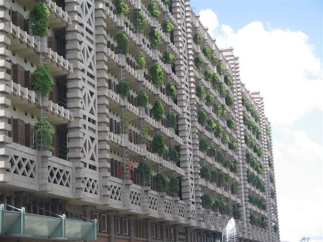 在建筑仿生学的一个例子是津巴布韦的东门中心