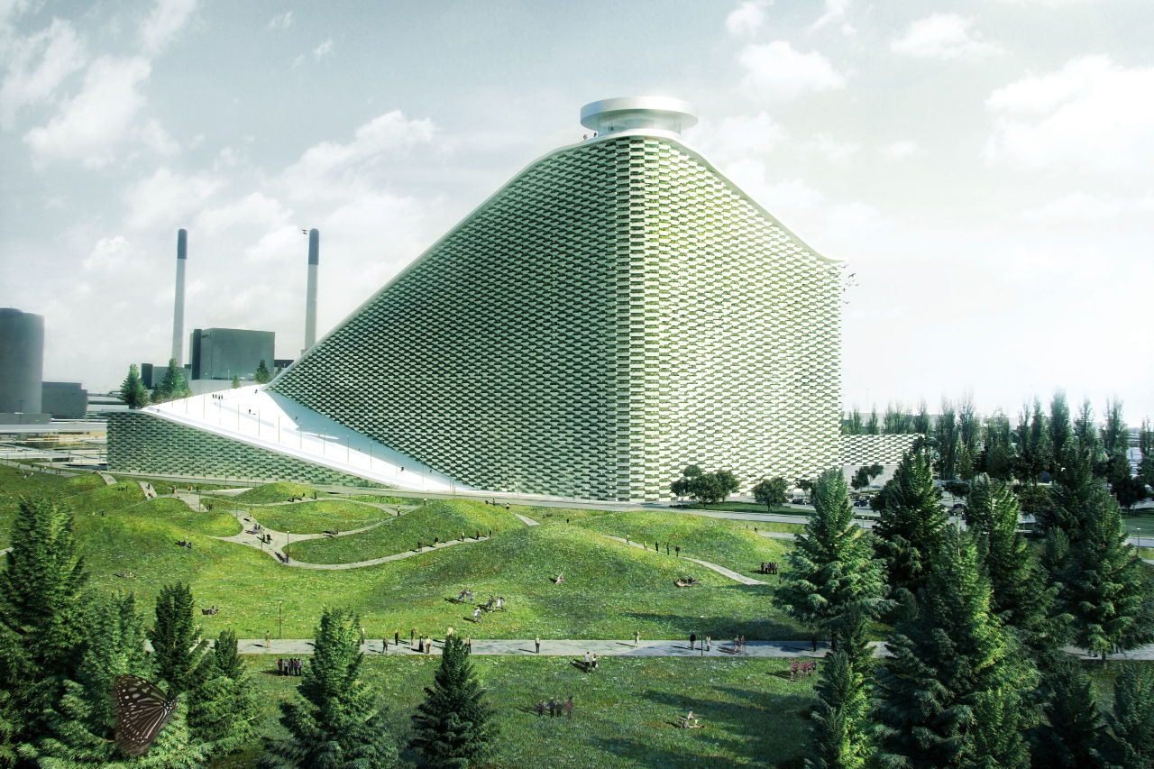 由Bjarke Ingels集团(BIG)在哥本哈根建立的废物转化能源设施