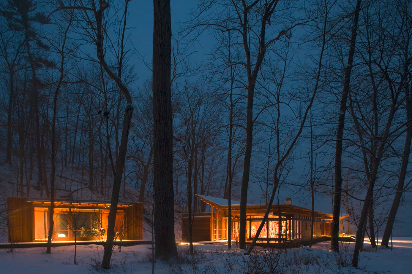 由Bohlin Cywinski Jackson设计的Combs Point住宅的外部