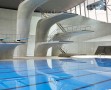 2012年伦敦：Zaha Hadid的水上市中心| credit: Hufton + Crow