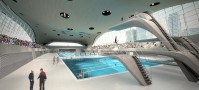 2012年伦敦：Zaha Hadid渲染的水上疗中心|信誉：扎哈哈德