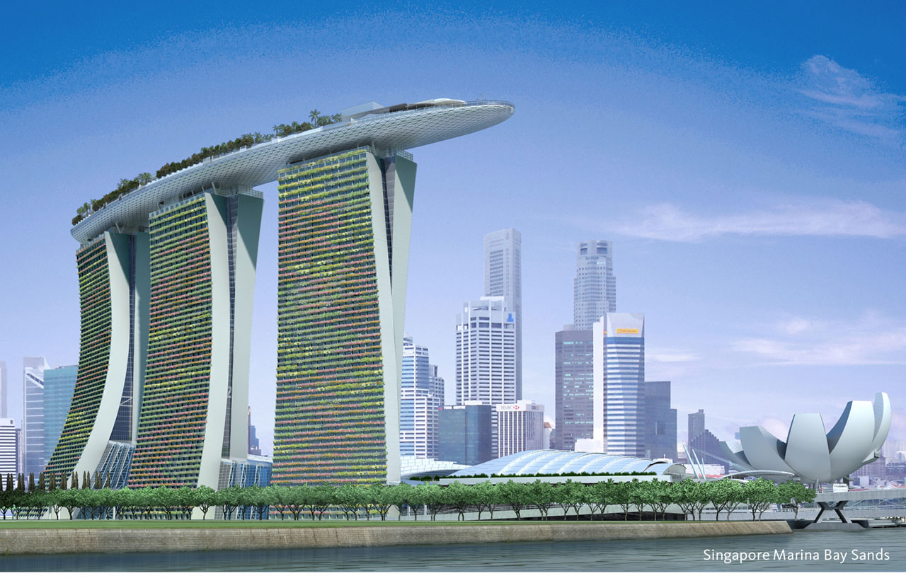 Moshe Safdie绘制的滨海湾金沙天空公园