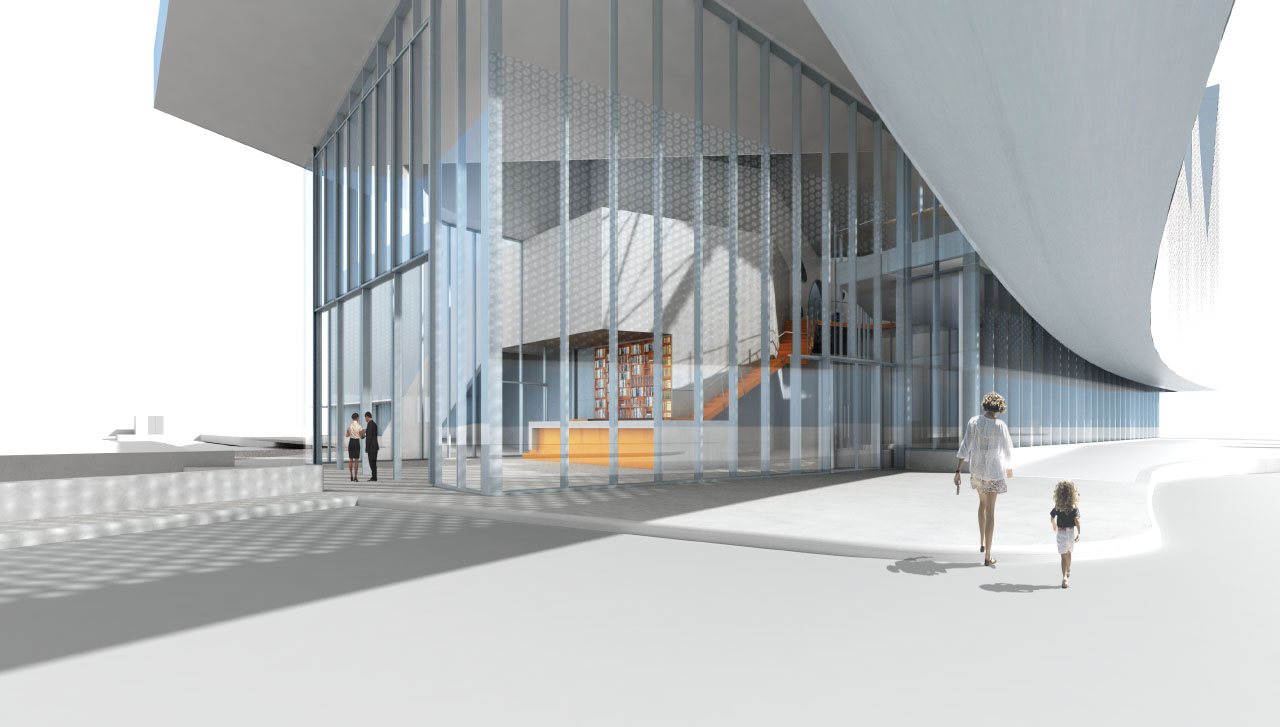 Brooks + Scarpa建筑师的研究和技术创新公园外观渲染