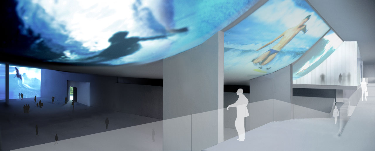 由Steven Holl建筑事务所设计的Cite de l 'Ocean和du Surf博物馆的室内效尤