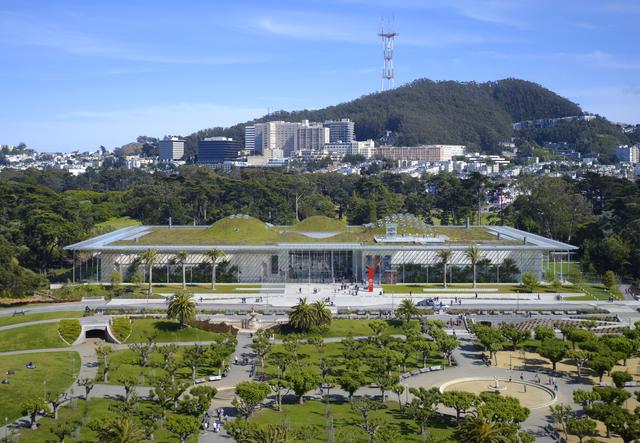 伦佐钢琴的加利福尼亚州科学院在旧金山的科学院鸟瞰图