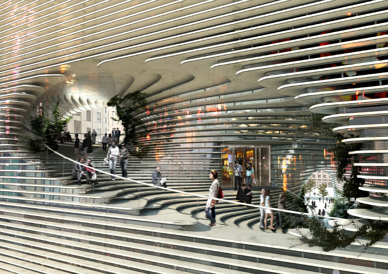 Bjarke Ingels集团为台湾台北的技术、娱乐和知识(TEK)中心(大)效果图