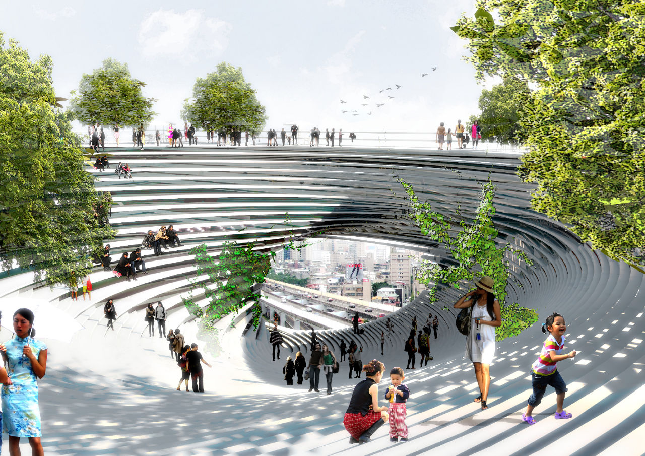Bjarke Ingels集团为台湾台北的技术、娱乐和知识(TEK)中心(大)效果图