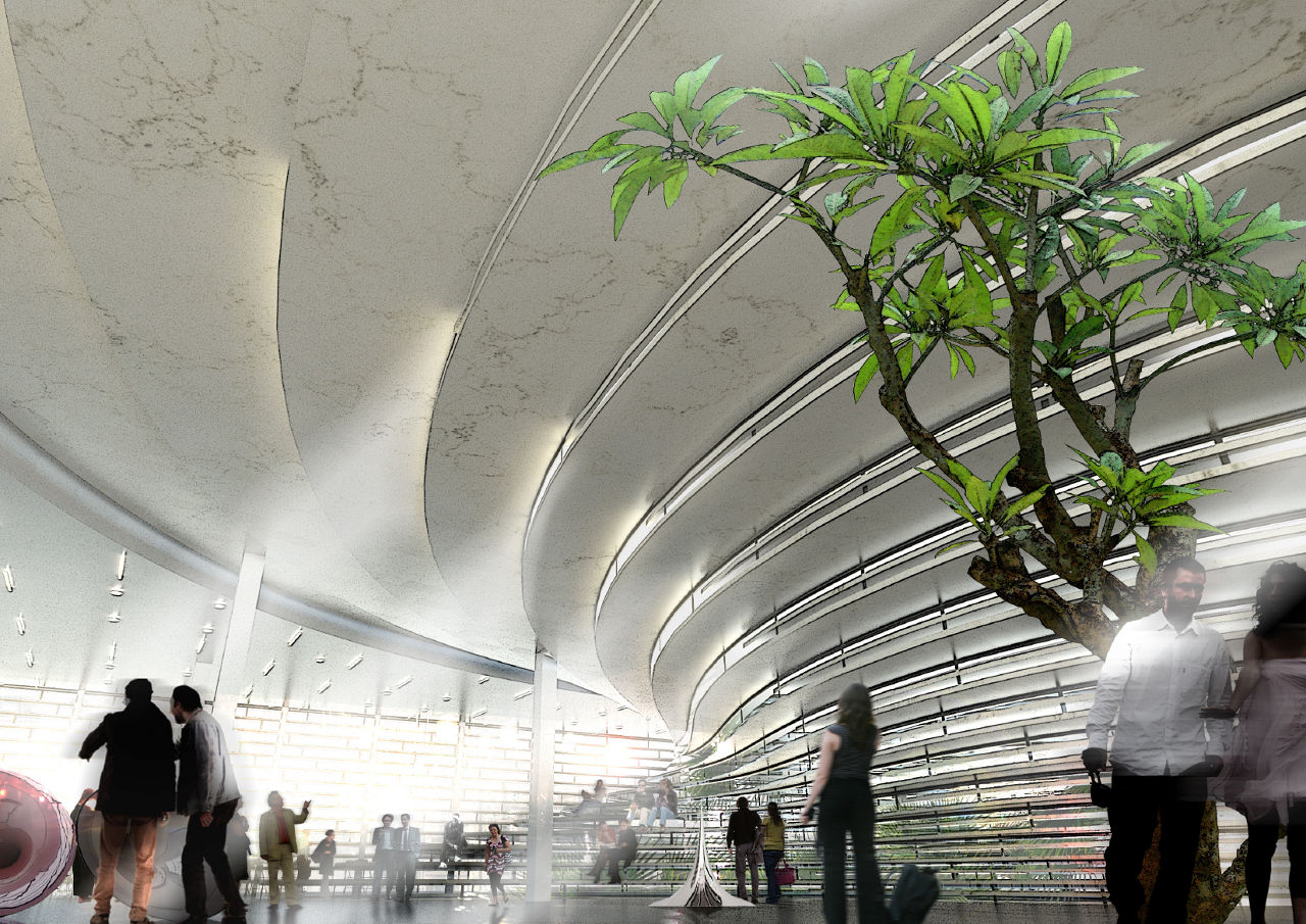 Bjarke Ingels集团为台湾台北的技术、娱乐和知识(TEK)中心(大)效果图