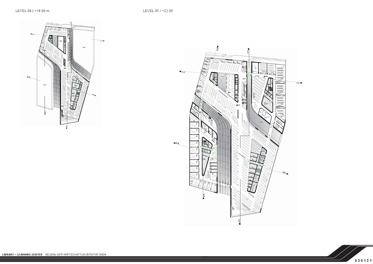 扎哈·哈迪德(Zaha Hadid)为奥地利维也纳经济与商业大学设计的图书馆和学习中心